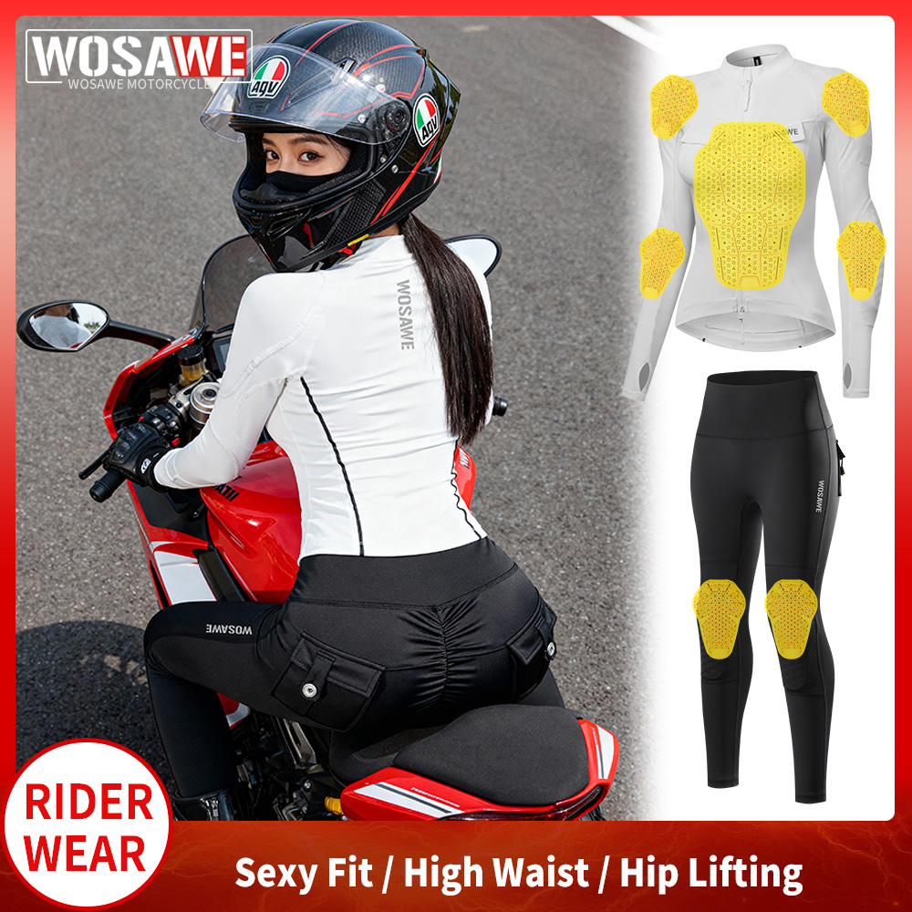 Motorcycle Gear Jacket Women - WOSAWE Women Motorcycle Jacket and Pants