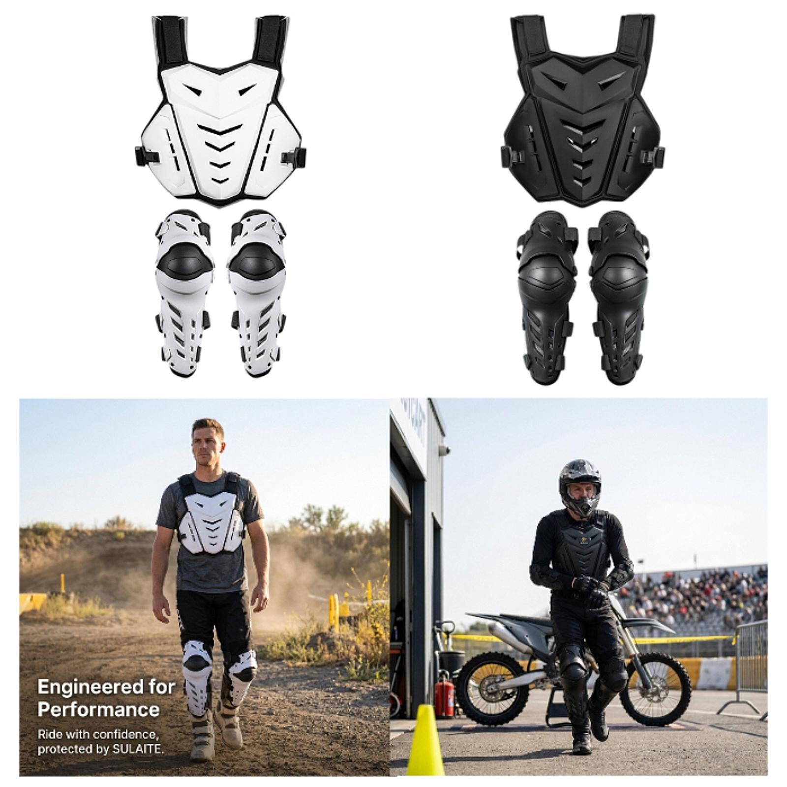 Motorcycle Gear Jacket Women - Ergonomic Chest Protector Knee Pads Motorcycle