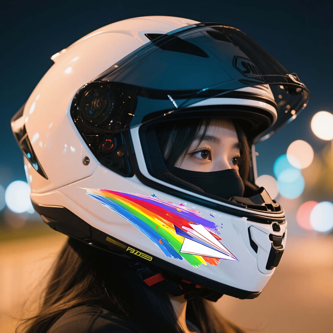 Motorcycle Helmet Stickers, 2  - Motorcycle Gear Pattern 评论和价格