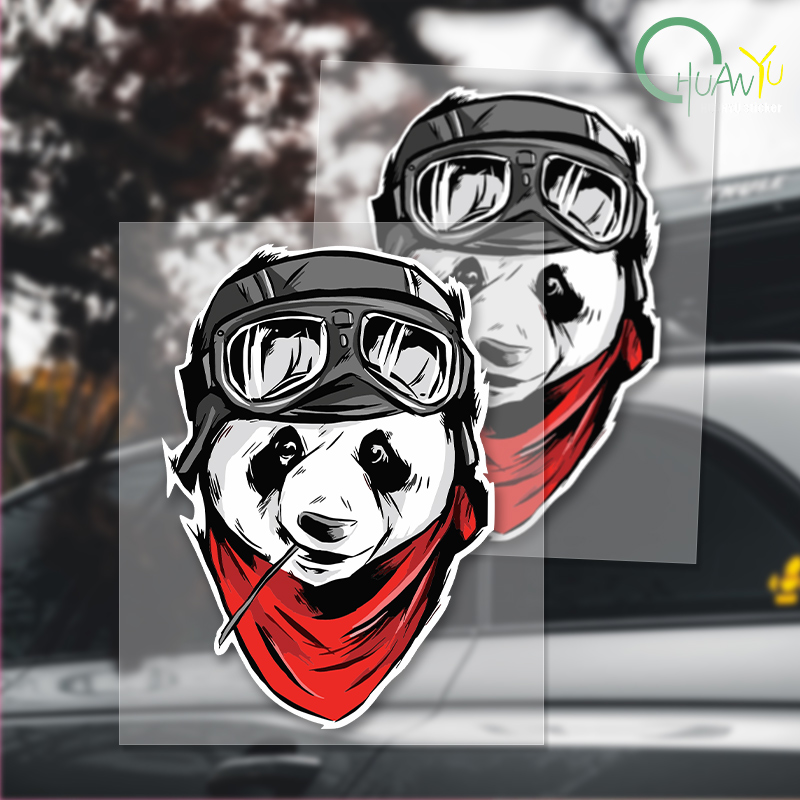 Panda bicycle cartoon car stic - Motorcycle Gear Pattern 评论和价格