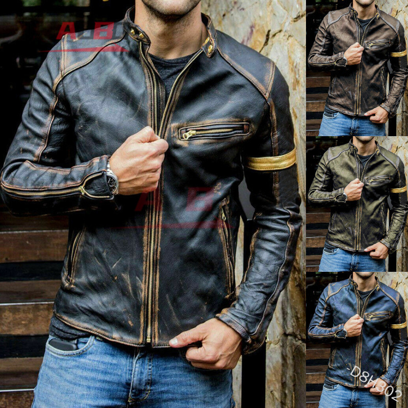 Motorcycle Retro Leather Jacke - Gearx Motorcycle Jacket 评论和价格