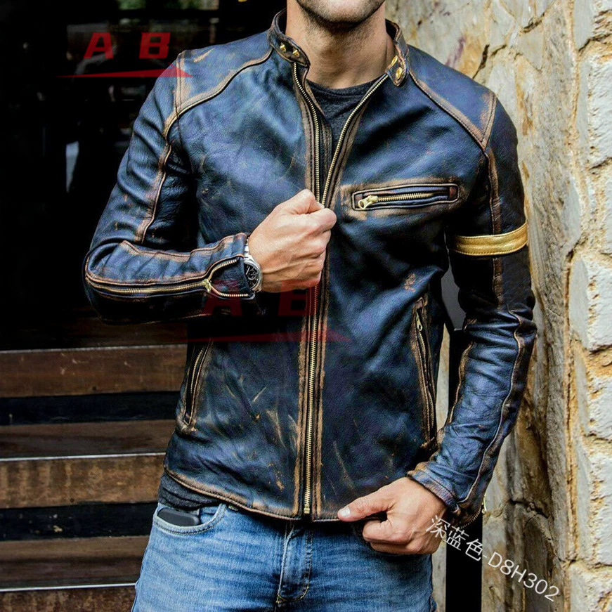 Motorcycle Retro Leather Jacke - Gearx Motorcycle Jacket 评论和价格