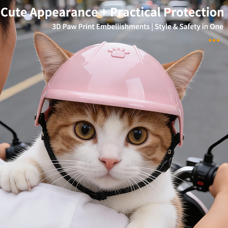 Pet Helmet 3D Paw Print Dogs C - Motorcycle Gear Dogs 评论和价格