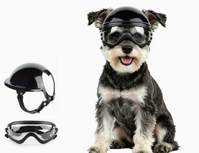 Dog Sunglasses and Pet Helmet  - Motorcycle Gear Dogs 评论和价格