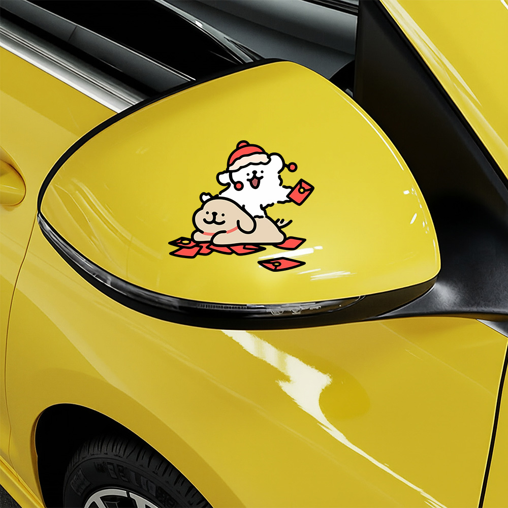 Cartoon Puppy Maltese Car Stic - Motorcycle Gear Dogs 评论和价格
