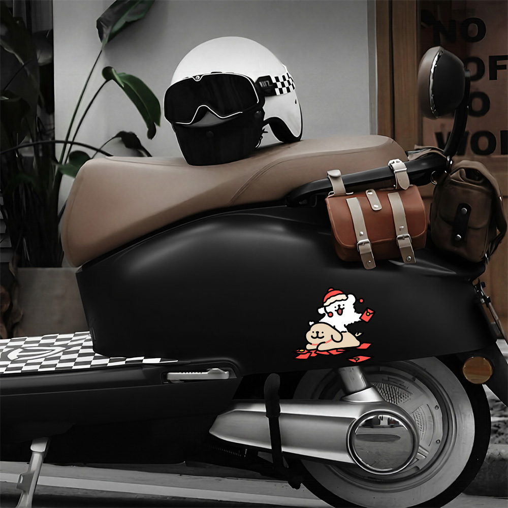 Cartoon Puppy Maltese Car Stic - Motorcycle Gear Dogs 评论和价格