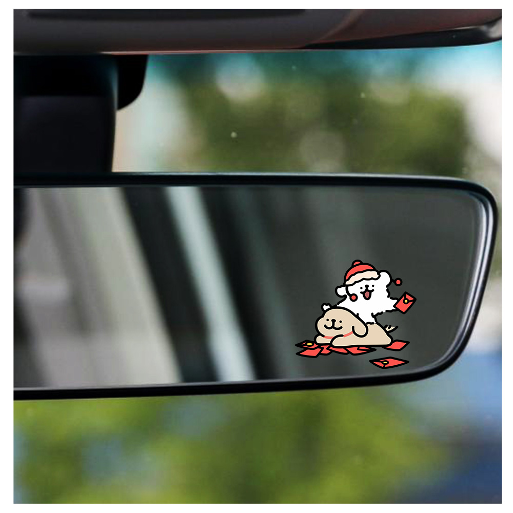 Cartoon Puppy Maltese Car Stic - Motorcycle Gear Dogs 评论和价格